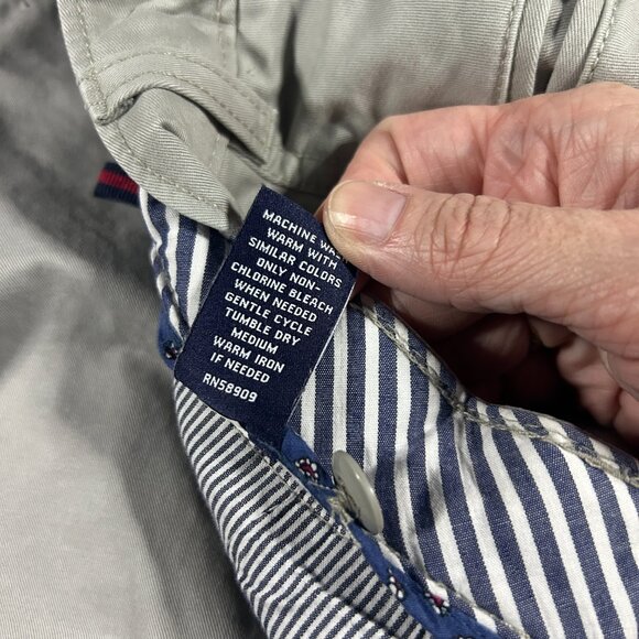 Cremieux Clinton Pants Men 32x32 Khaki Pleated 100% Cotton Trousers‎ Slacks - Picture 7 of 13